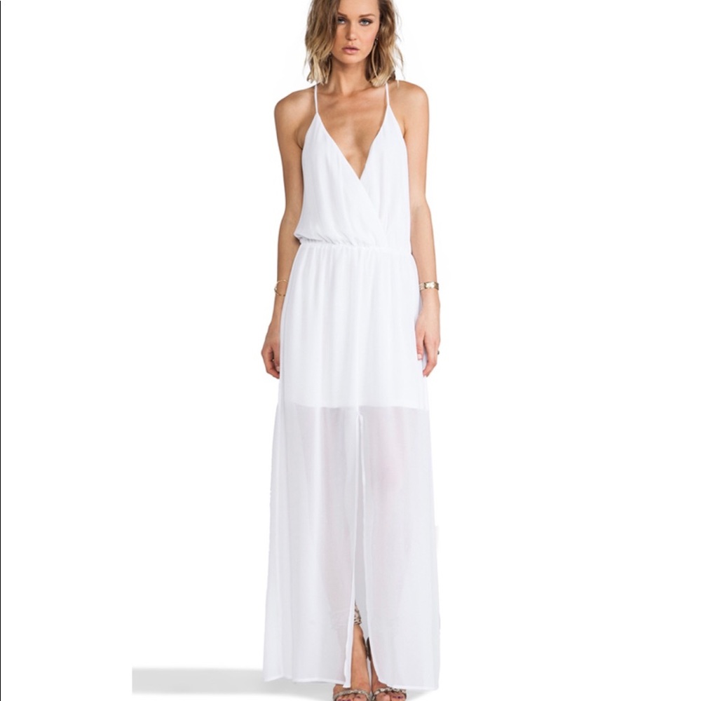 Rory Beca Hess Drape Wrap Dress in White